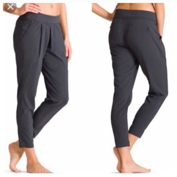 Athleta Pants - Athleta Interlude Lounge Pants Ankle Black Size 12 Athleisure Yoga Loungewear